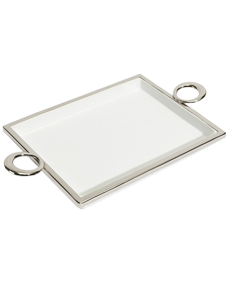Go Home Eliza Ceramic Tray In White