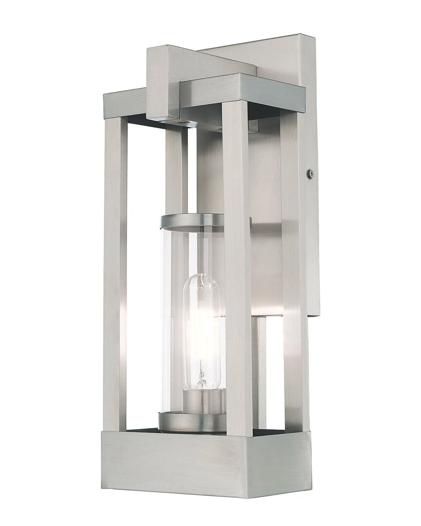 Livex Lighting 1-light Brushed Nickel Outdoor Wall Lantern