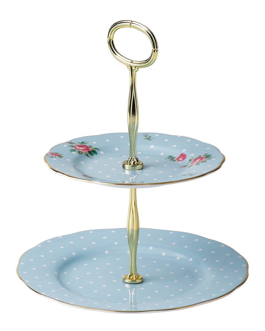 ROYAL ALBERT ROYAL ALBERT POLKA 2-TIER CAKE STAND WITH $10 CREDIT