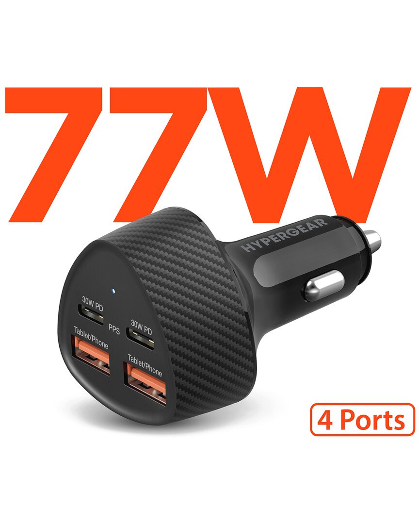 Hypergear Speedboost Quad Pd 77w Car Charger In Brown