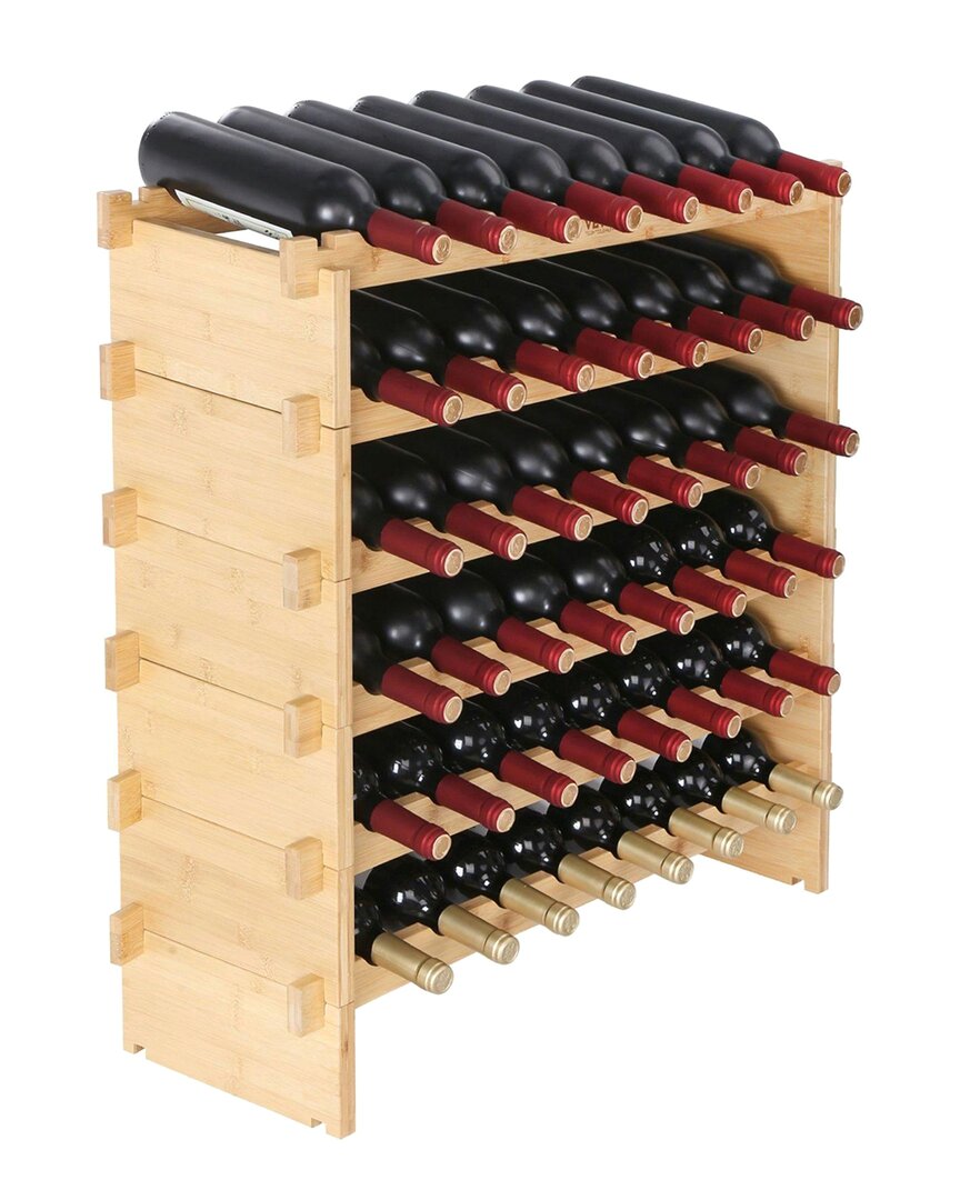 Vevor 48-bottle Stackable Wine Rack In Nude