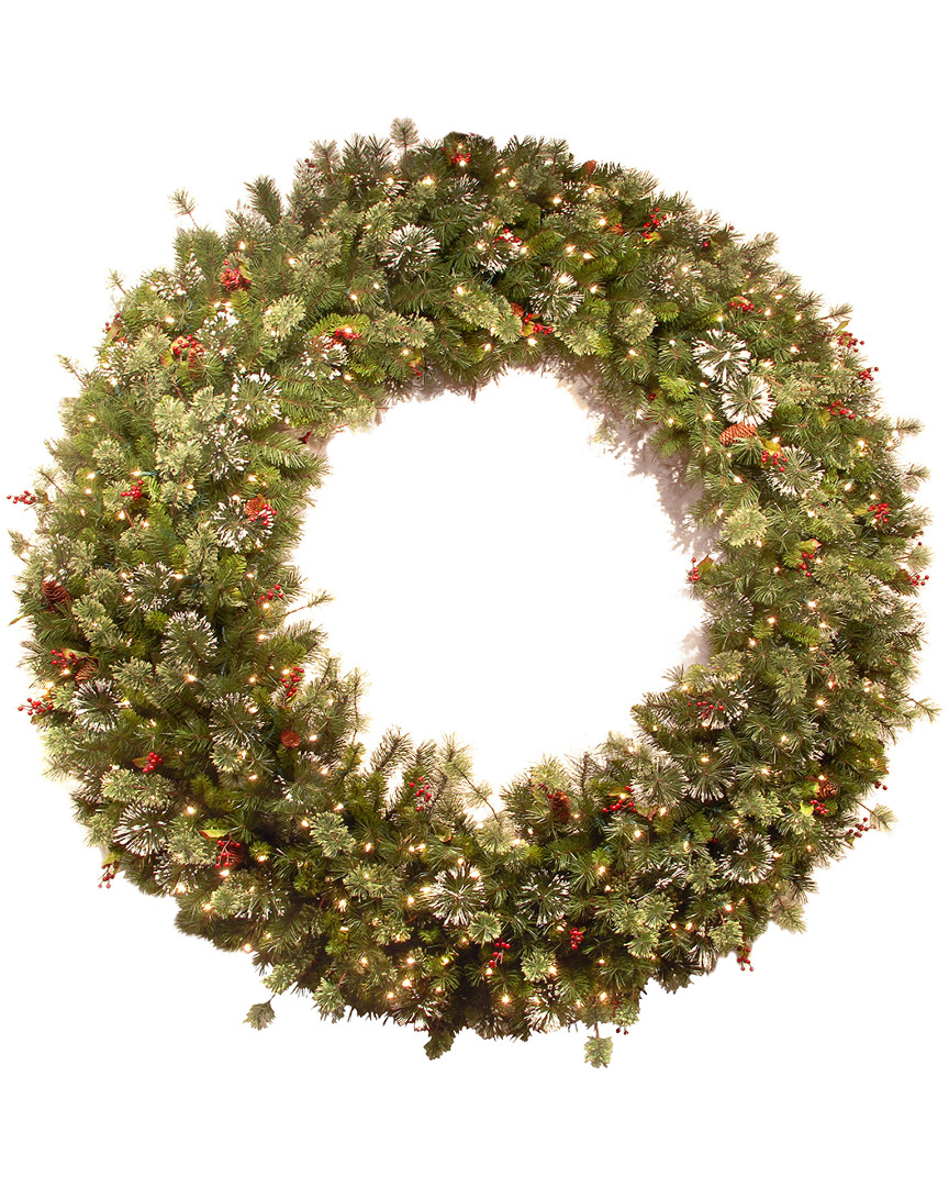 National Tree Company 60" Wintry Pine Wreath With Clear Lights