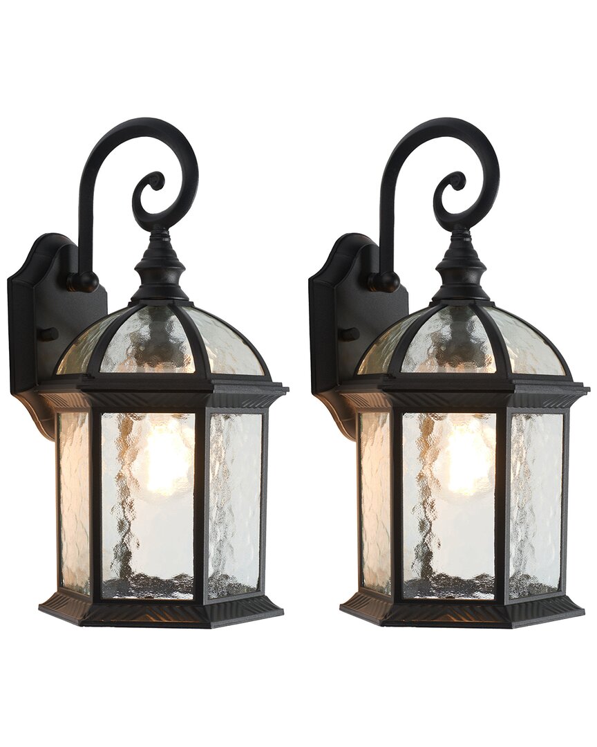 Safavieh Falyn 8in Outdoor Wall Sconce Set Of 2 In Black