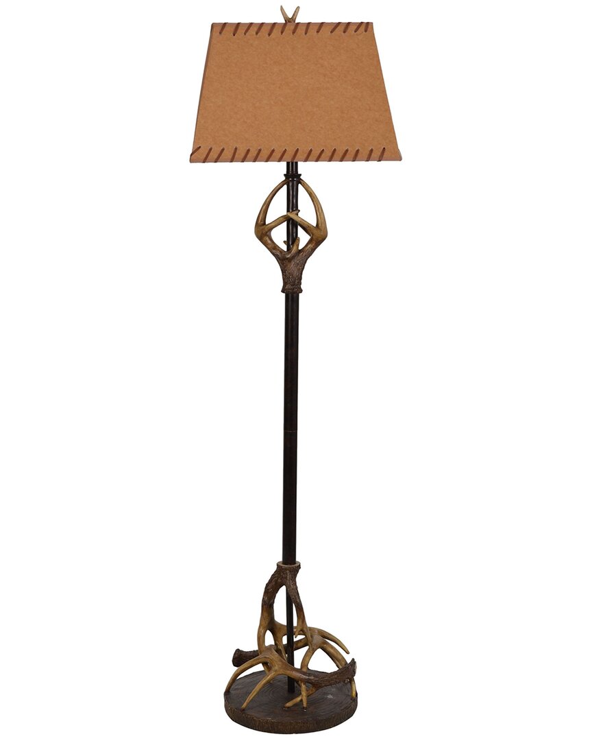 Lamps Per Se 61in Polyresin Floor Lamp With Fabric Shade