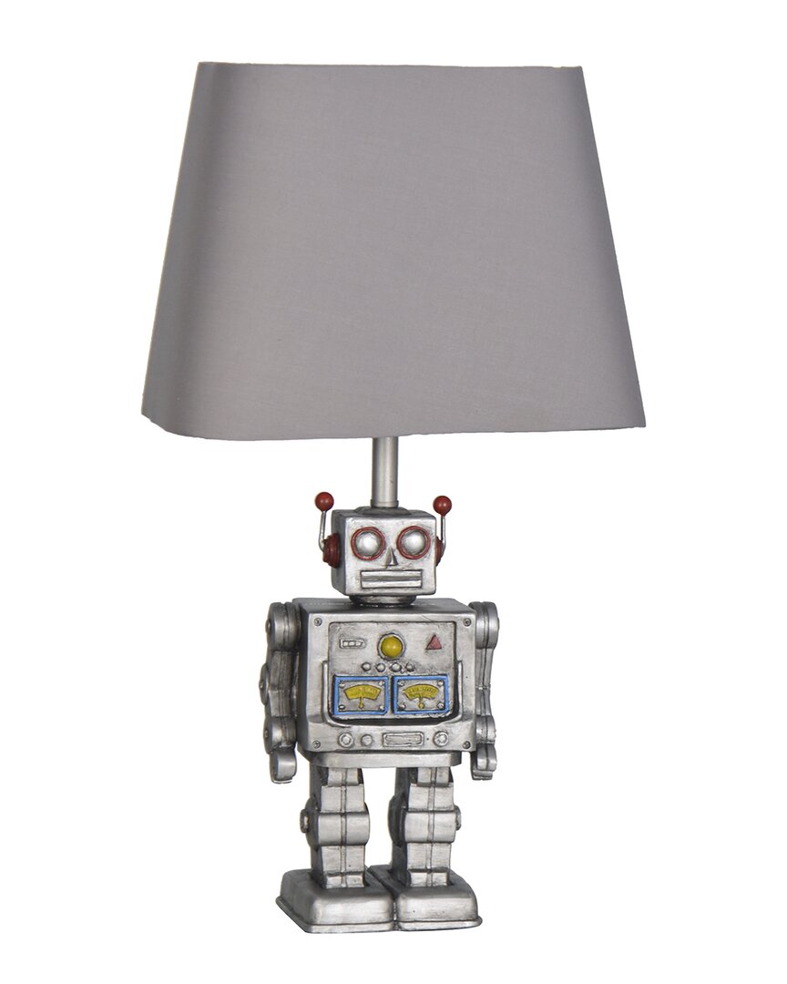 Lamps Per Se Set Of Two 17in Robot Polyresin Table Lamps With Linen Shade