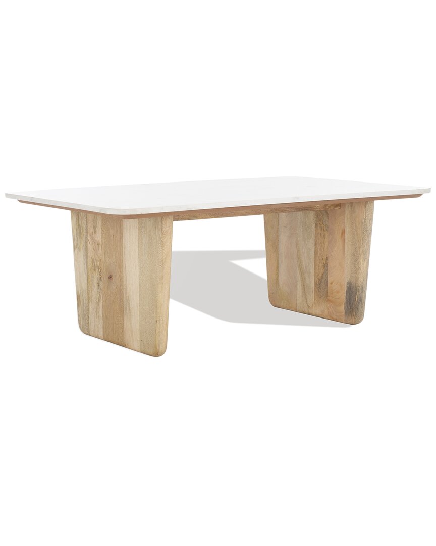 Safavieh Couture Felicity Marble Coffee Table In Brown