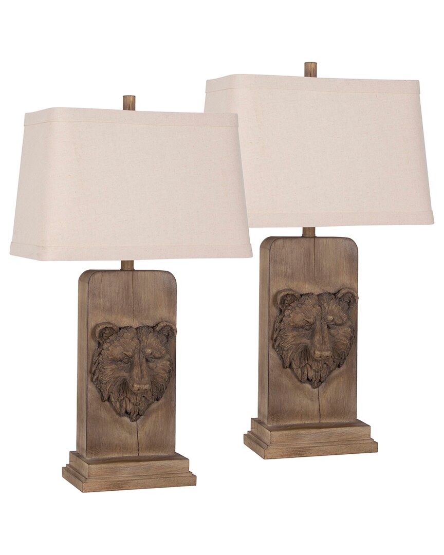 Lamps Per Se Set Of Two 30in Polyresin Table Lamps