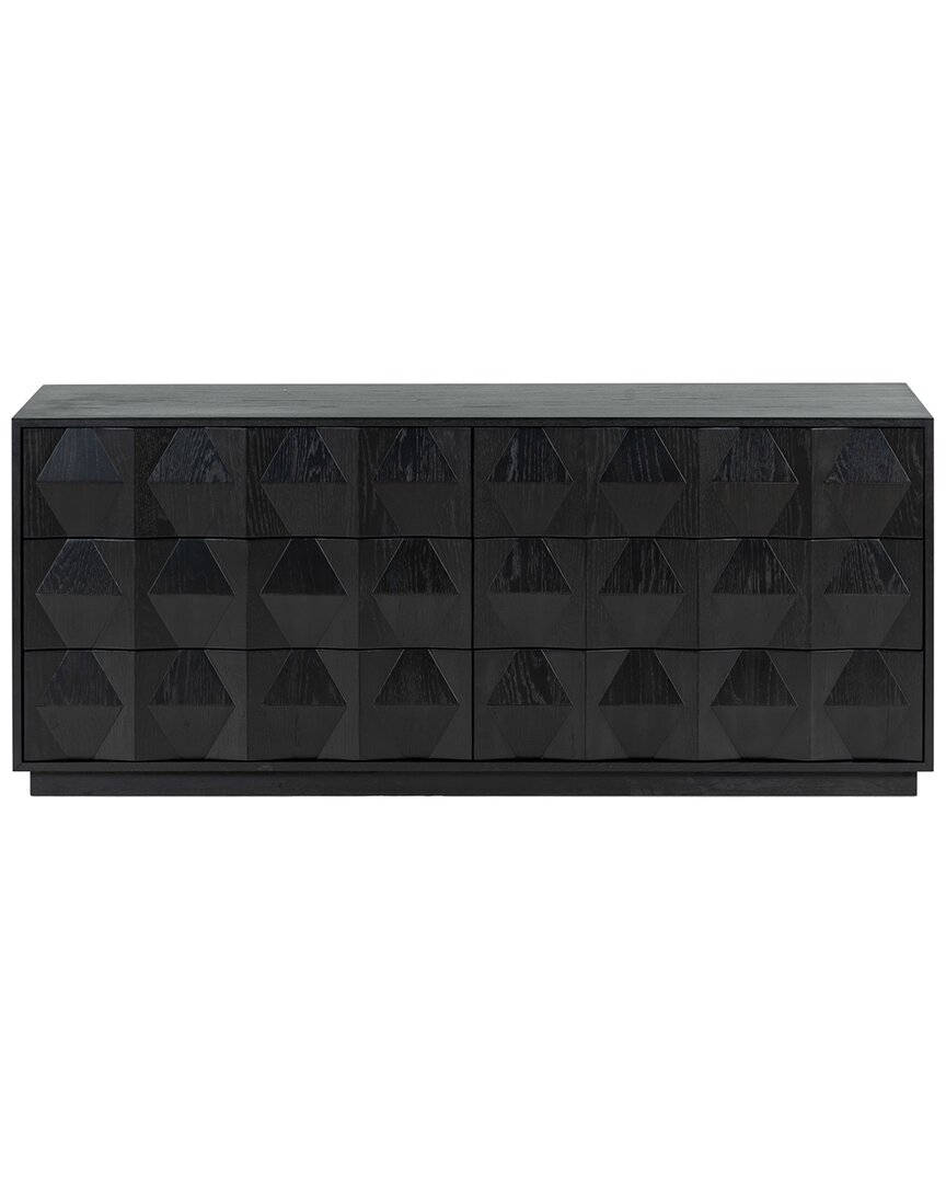 Safavieh Couture Riabelle Wood 6 Drawer Dresser In Black