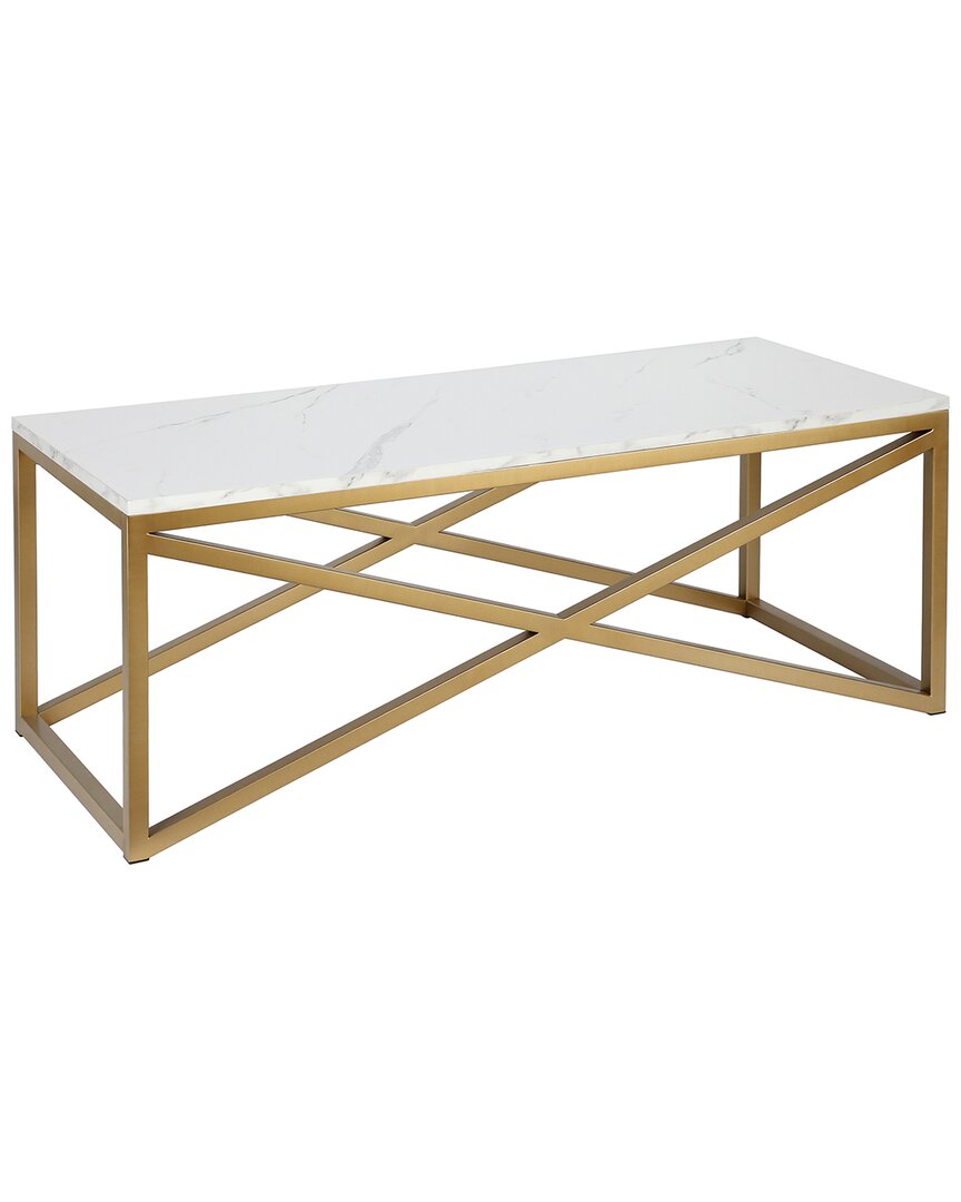 Abraham + Ivy Calix Rectangular Coffee Table In Gold