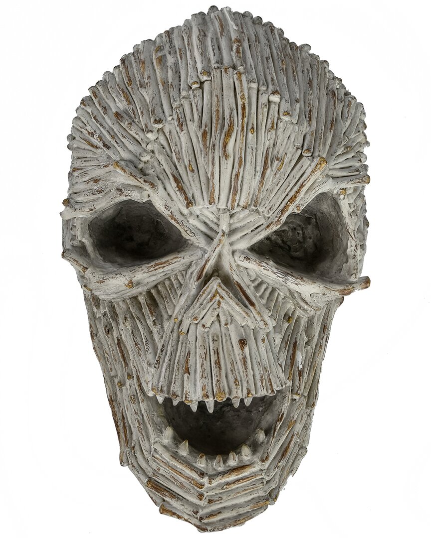 National Tree Company 15in Halloween Driftwood Ghost Face In Gray