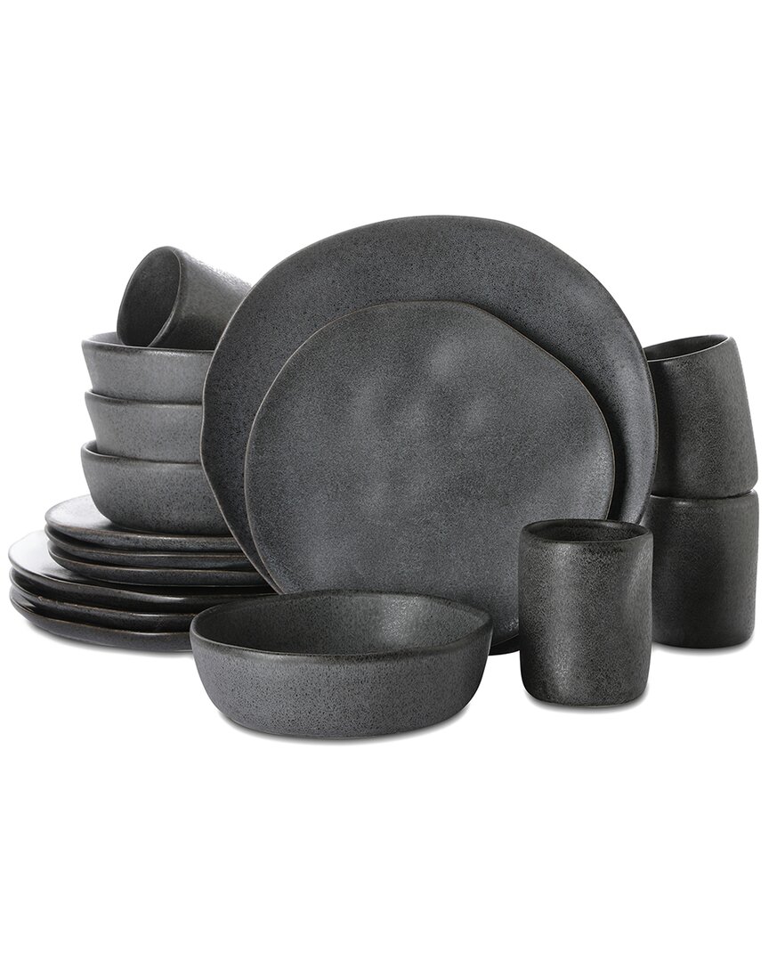 Stone By Mercer Project Stone Lain By Mercer Project Hekonda 16pc Stoneware Debossed Dinnerware Set