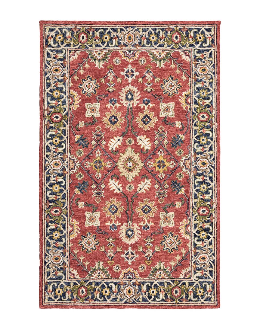 Shop Stylehaven Artistry Bohemian Hand-crafted Wool Area Rug In Red