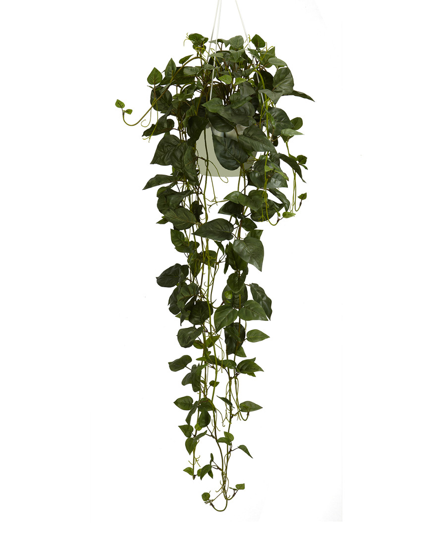 Nearly Natural Philodendron Hanging Basket Silk Plant
