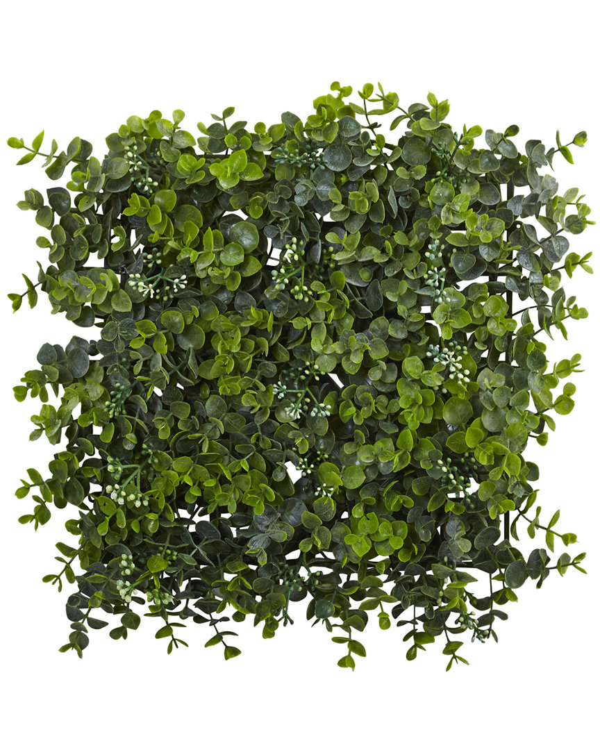 Nearly Natural Set Of 8 Eucalyptus Mat In Green