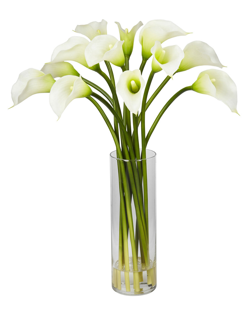 NEARLY NATURAL NEARLY NATURAL MINI CALLA LILY SILK FLOWER ARRANGEMENT