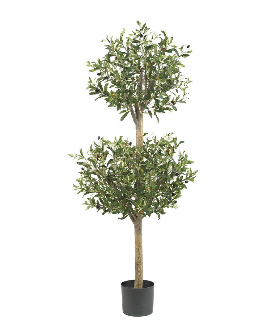 NEARLY NATURAL NEARLY NATURAL OLIVE DOUBLE TOPIARY SILK TREE 