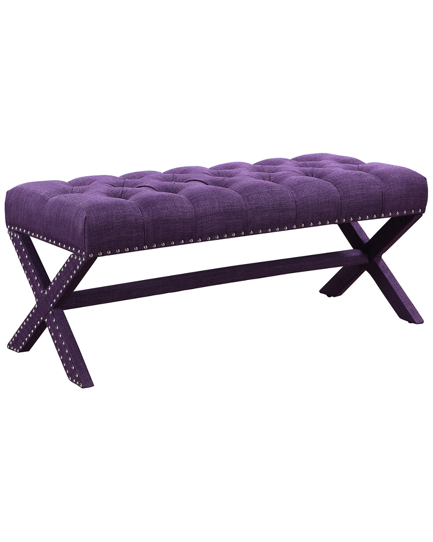 Chic Home Dalit Bench In Plum