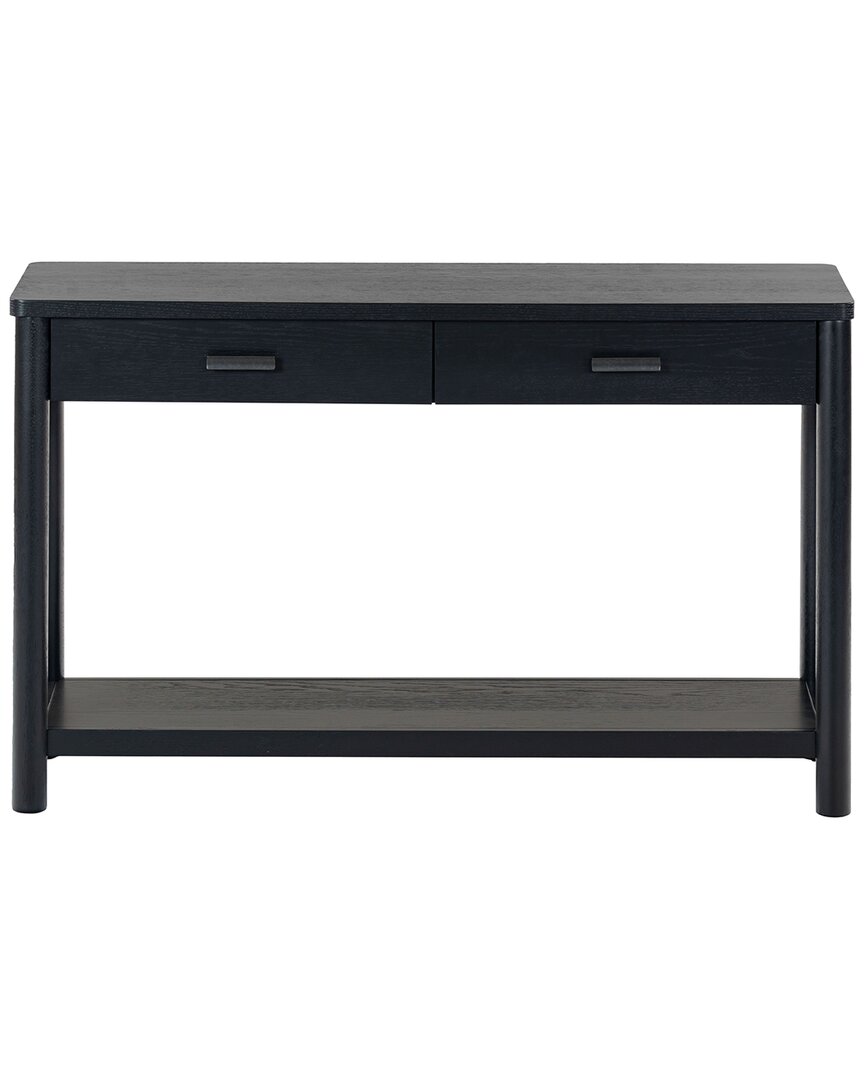 Safavieh Couture Jaylessa Wood 2 Drawer Console Table In Black