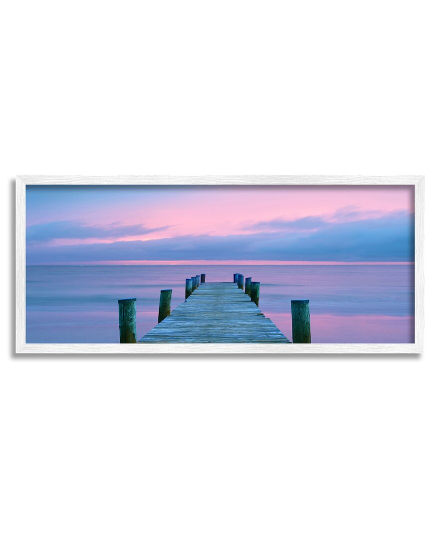 Stupell Vivid Sunset Ocean Dock Horizon Wall Plaque Wall Art By Jack Reed