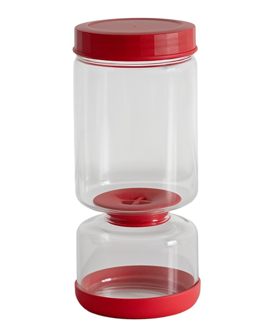 Genicook Glass Flip-over Pickle Jar (5.8 Cups) In Red