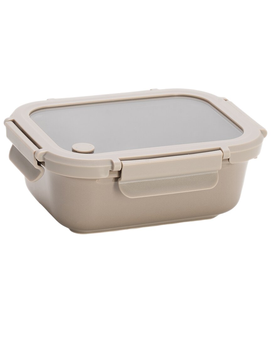 Genicook Small Grey Stoneware Container In Neutral