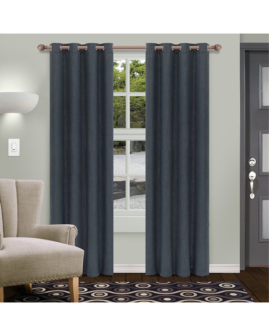 Superior Shimmer Insulated Thermal Blackout Grommet Curtain Panel Set