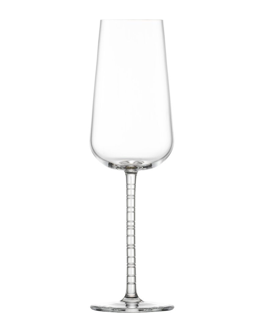 Zwiesel Glas Set Of 6 Journey Crystal Champagne Flutes In Transparent