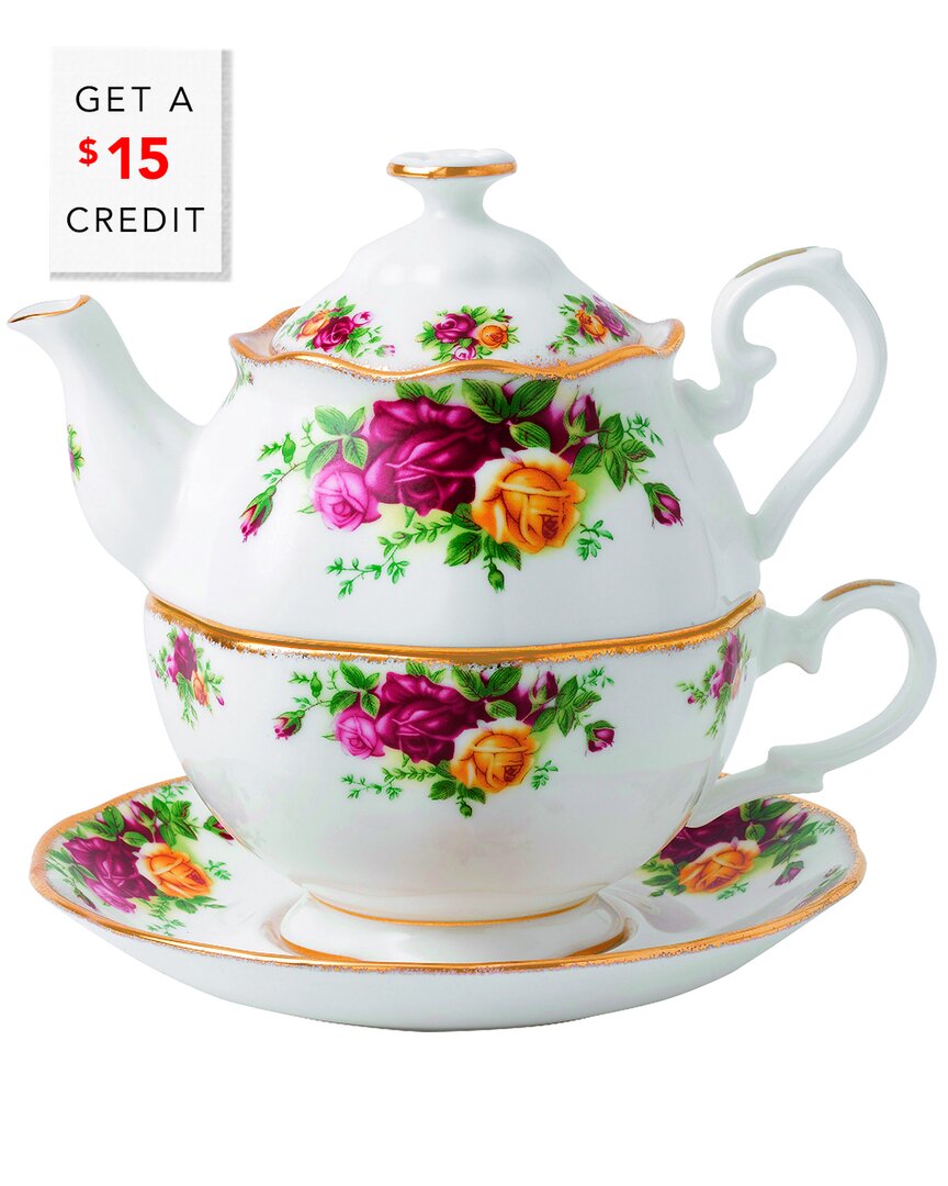 Shop Royal Albert Old Country Roses Tea For One With $15 Credit