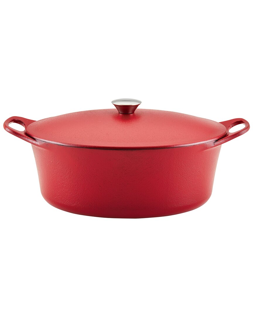 Rachael Ray Nitro Cast Iron 6.5 Quart Dutch Oven In Red