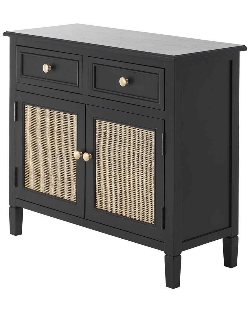 Peyton Lane Handmade Wooden 2-drawer Cabinet With Rattan Front