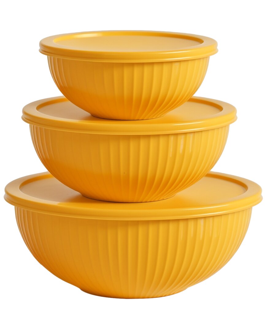 Genicook Tf Dnu Rainbowls Borosilicate Glass Mixing Bowl Set