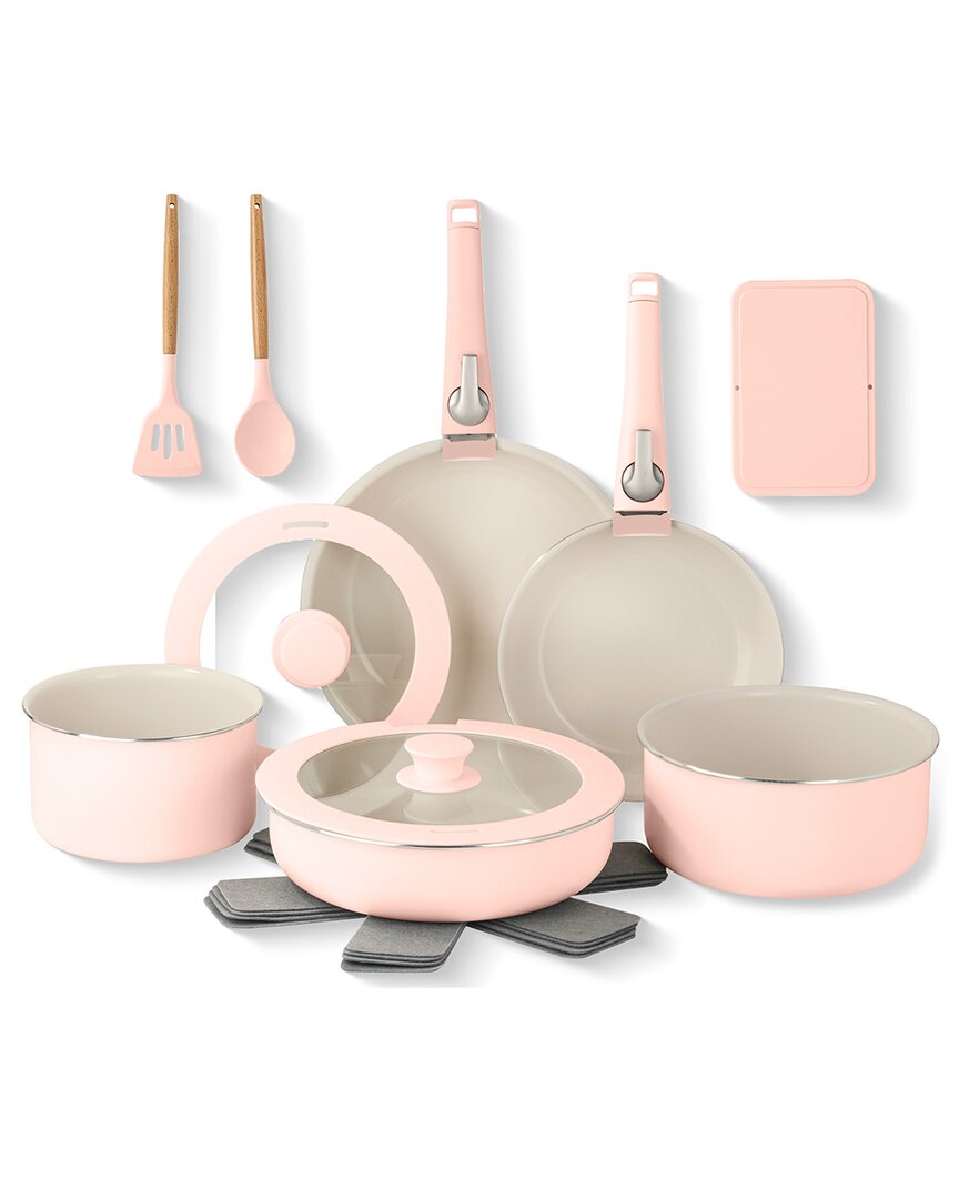 Gotham Steel 18pc Nonstick Ceramic Cookware Set With Detachable Handles