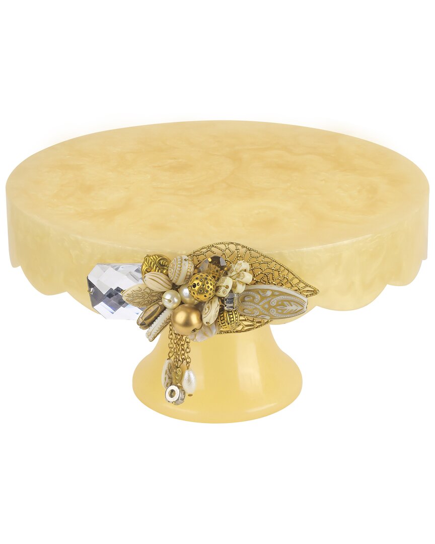 Tiramisu Decorative Pearl Cake Stand In Gold