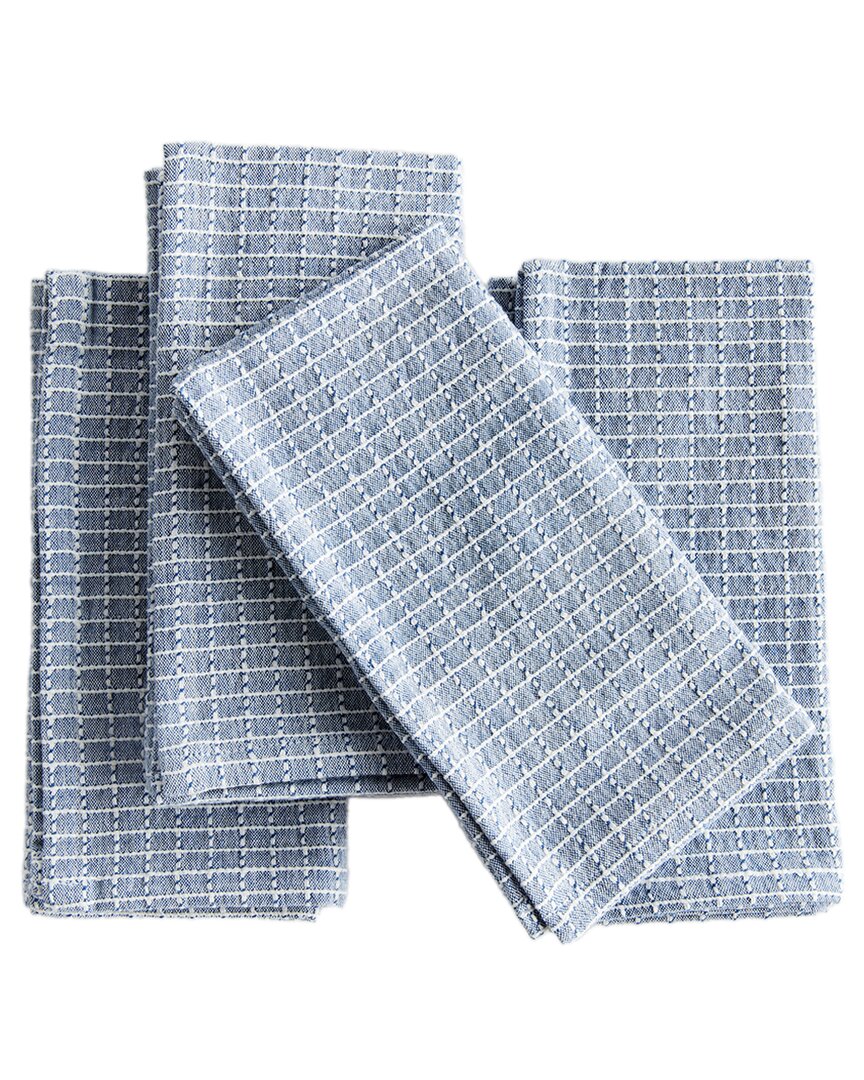 Napa Home & Garden Set Of 4 Blake Napkins In Blue