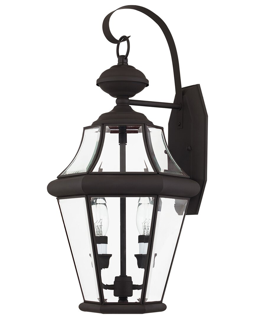 Livex Lighting Georgetown 2-light Bronze Outdoor Wall Lantern