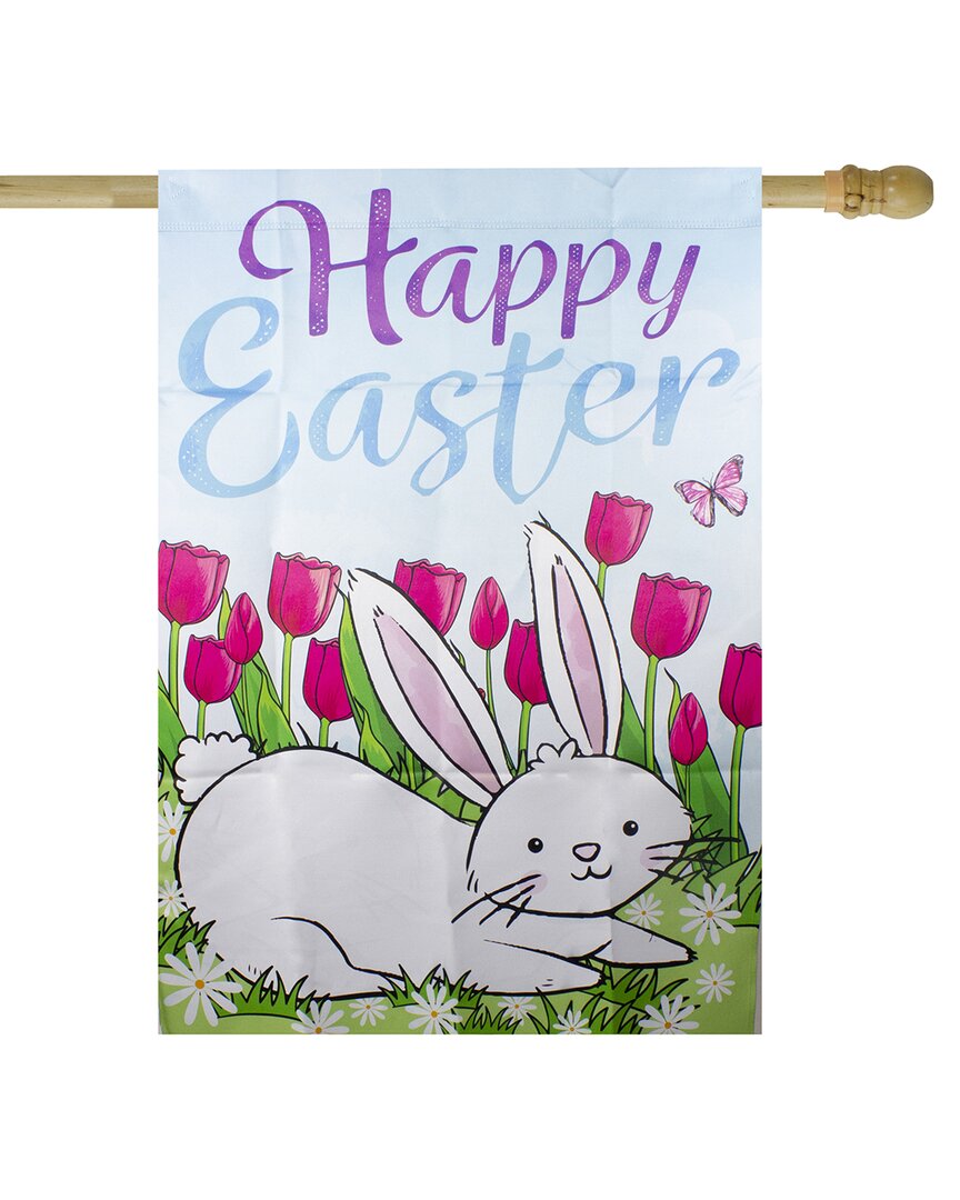 Shop Northlight 28x40in Happy Easter Bunny Outdoor House Flag In Pink