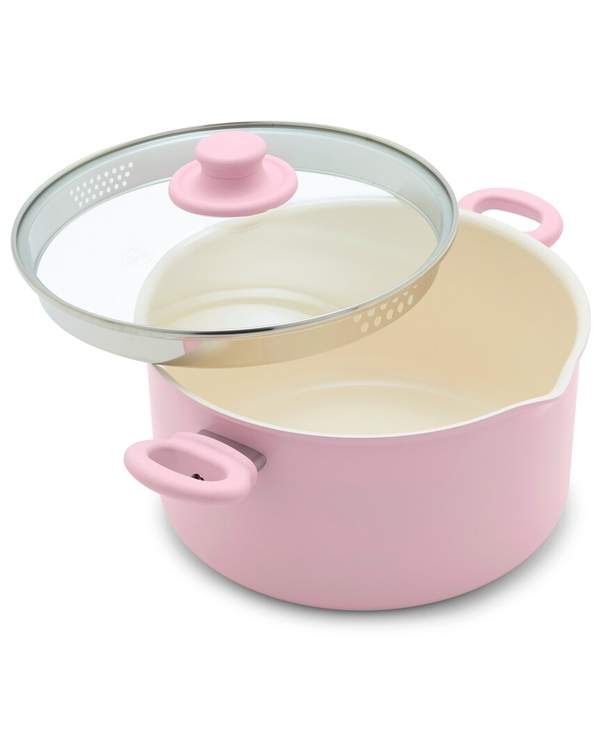 Greenlife Soft Grip Healthy Ceramic Nonstick 6qt Stockpot With Lid & Straining Lid