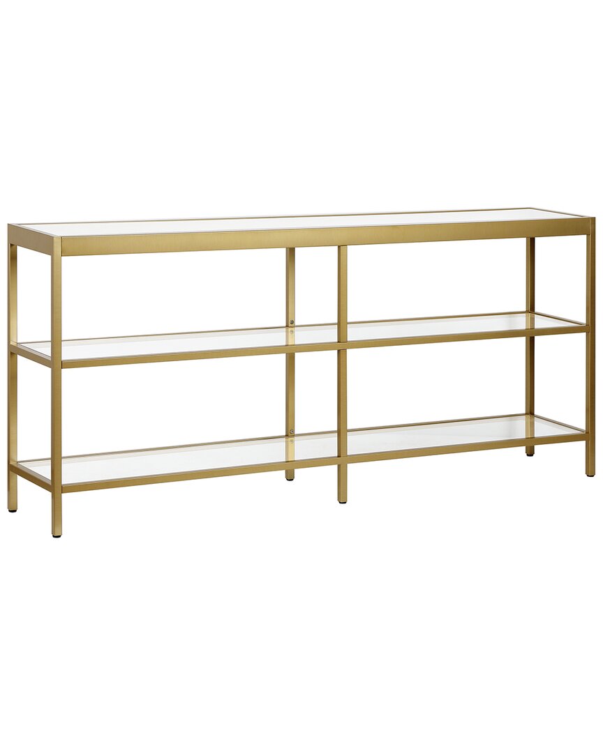 Abraham + Ivy Alexis 64in Brass Finish Console Table In Gold