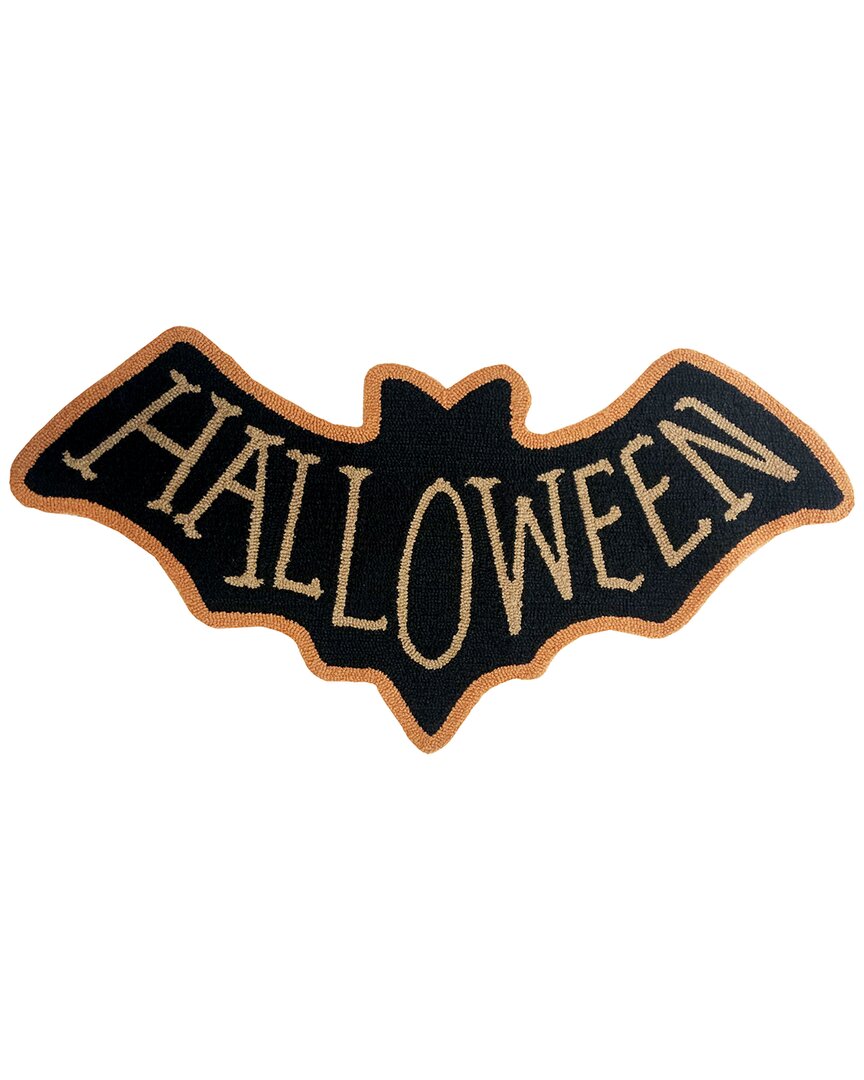 The Rug Market Halloween Bat 24x48in Doormat In Orange