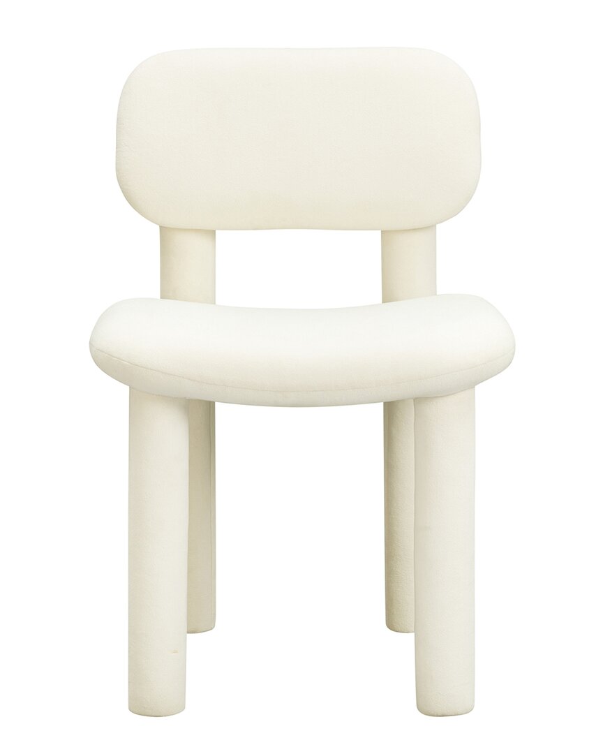 Tov Furniture Elise Velvet Dining Chair In White