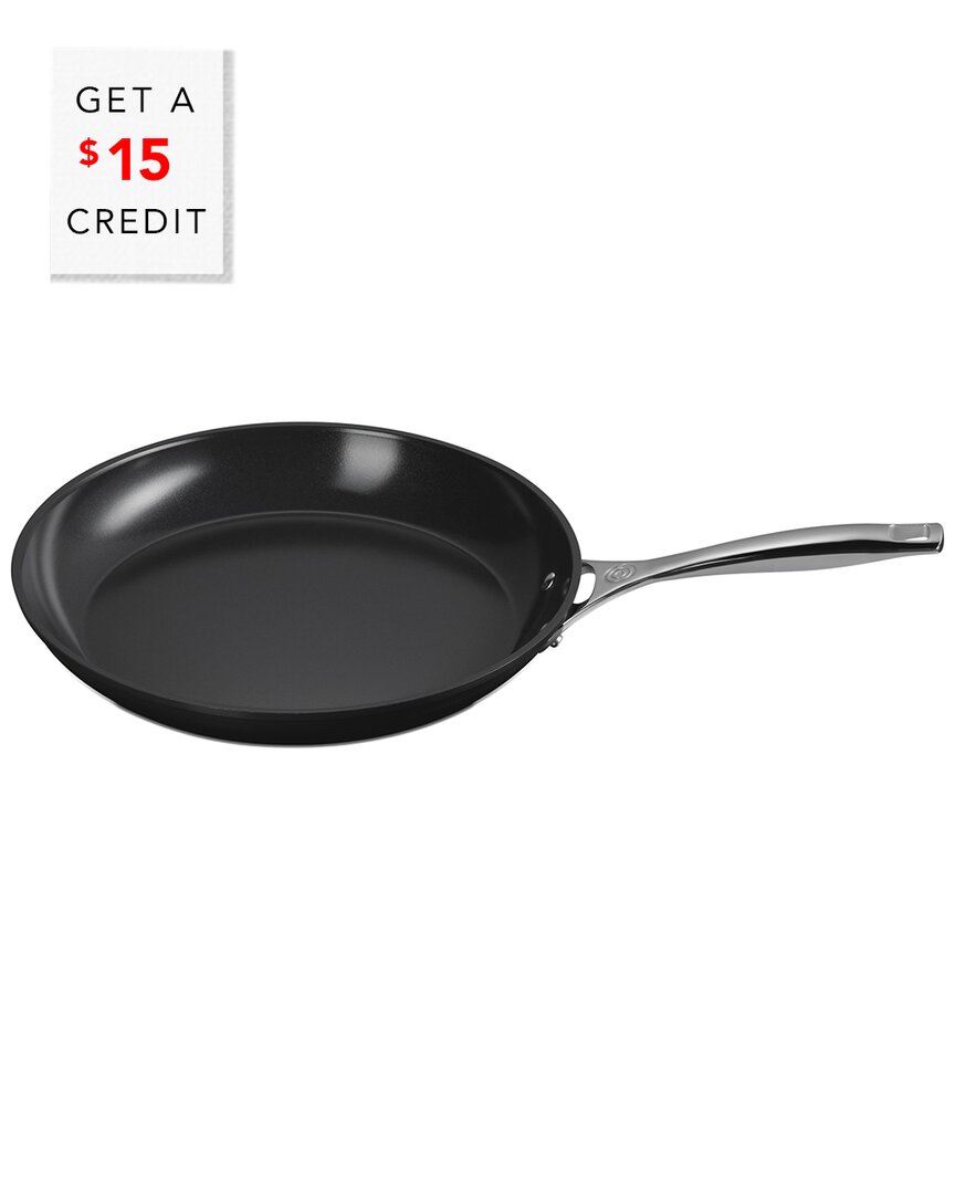 Le Creuset Essential 12in Non-stick Ceramic Round Fry Pan With $15 Credit In Black