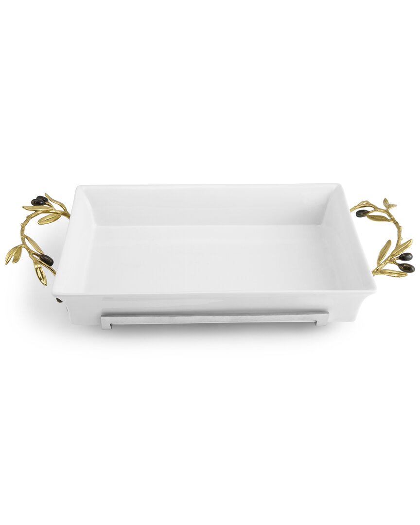 Michael Aram Olive Branch 3 Qt. Casserole Dish In Gold