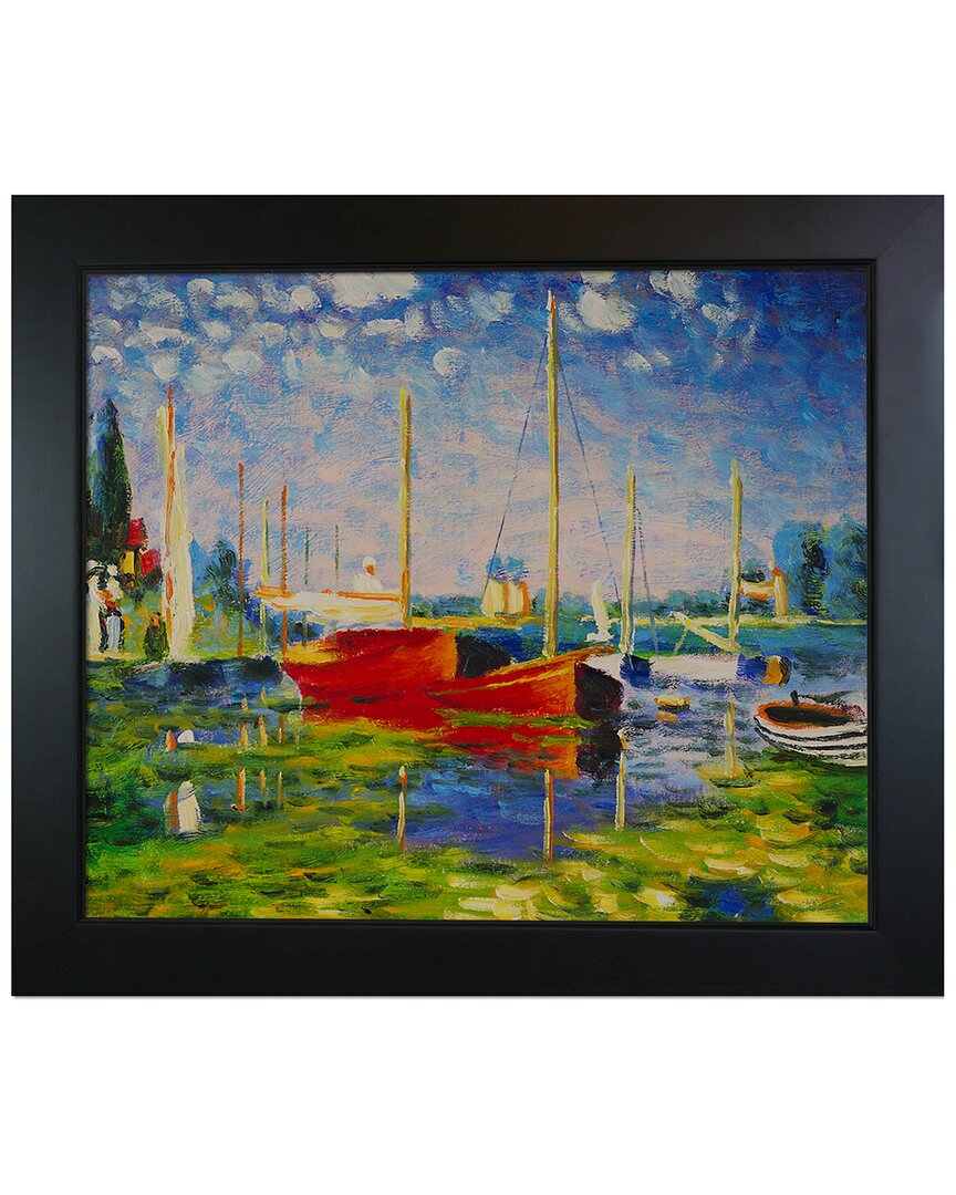 La Pastiche By Overstockart Red Boats At Argenteui Wall Art In No Color