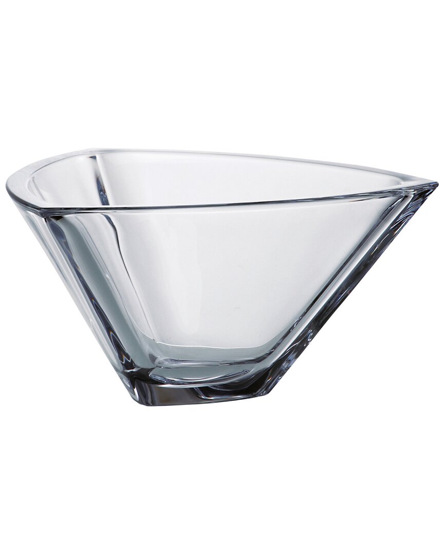 Barski Glass 9in Crystalline Triangle Bowl