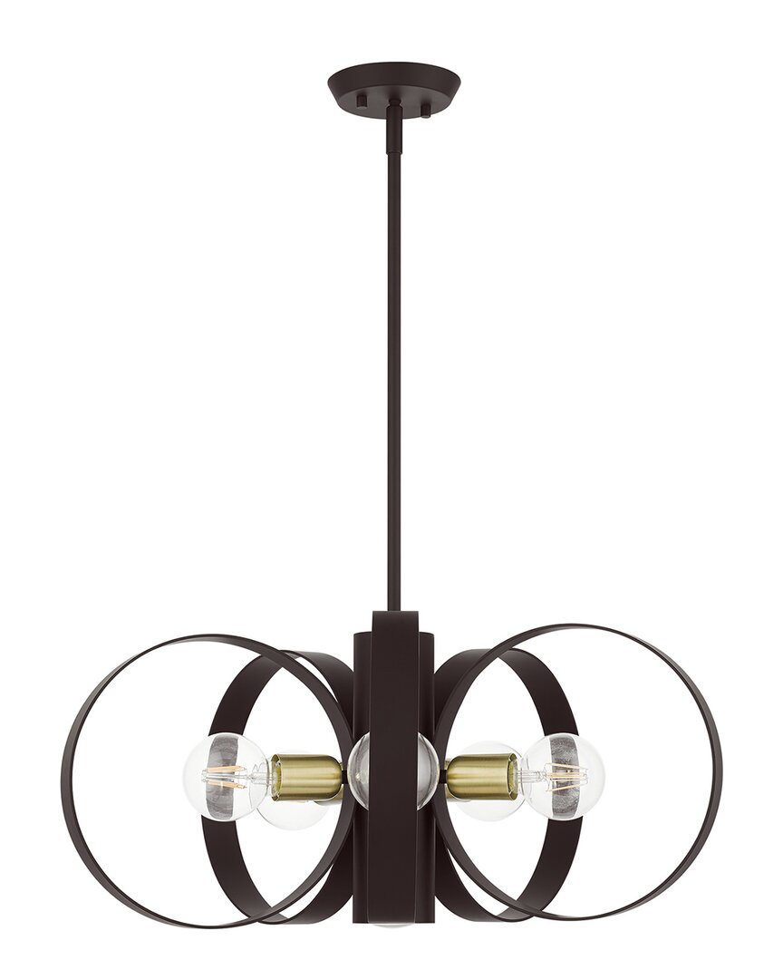 Livex Lighting Modesto Bronze 6 Light Chandelier