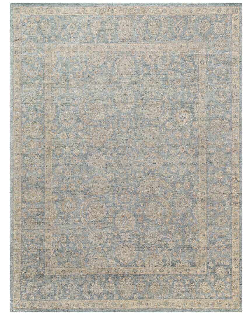 Exquisite Rugs Harper Hand-knotted New Zealand Wool Rug In Blue