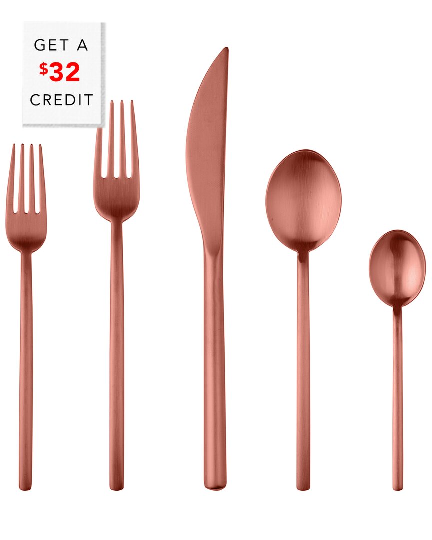 Mepra Linea Ice Bronze 5pc Place Setting With $32 Credit