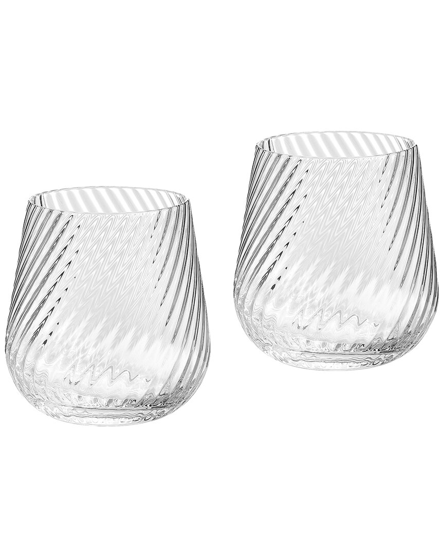 Wedgwood Set Of 2 Vera Wang Swirl Tumblers In White