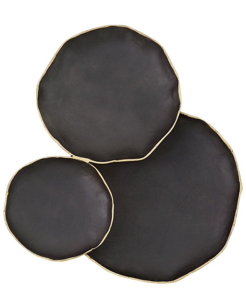 Global Views Tipped Edge Wall Decor In Black