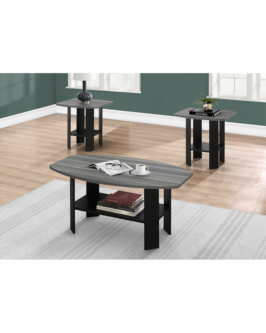 Monarch Specialties 3pc Table Set